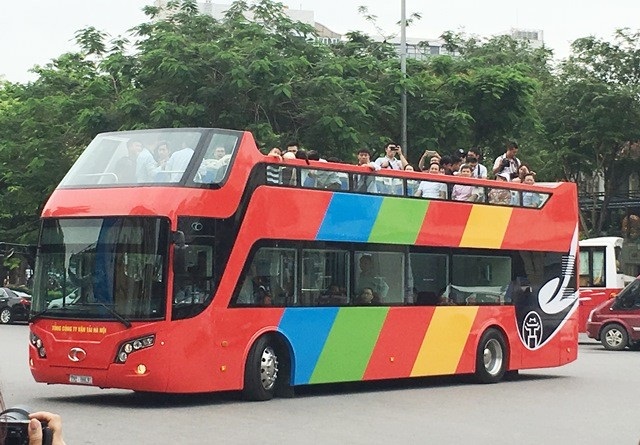 Cơ hội cả năm có 1 lần  - xe buýt 2 tầng phục vụ miễn phí tham quan Hà Nội.