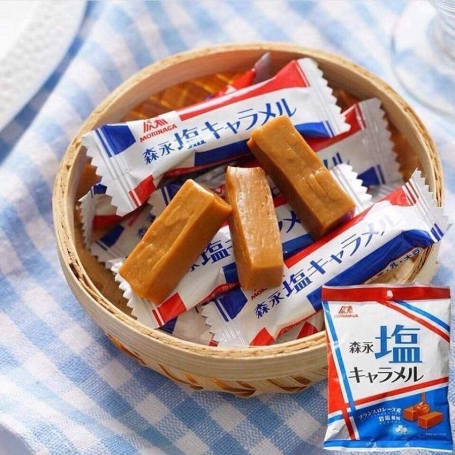 Kẹo caramen muối Morigana Nhật bản, gói 92gr