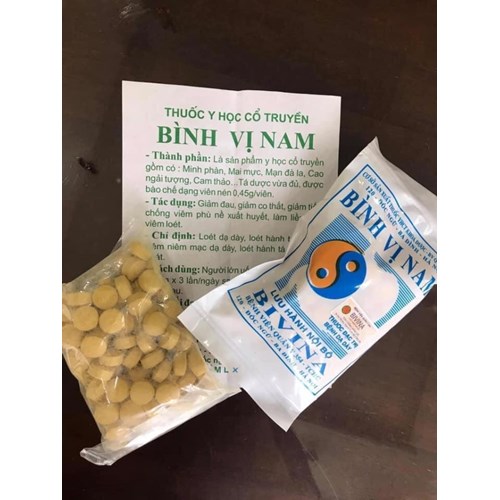 Bình vị nam, sản phẩm của Bệnh viện Quân Y 354, cho người đau dạ dày, trào ngược.