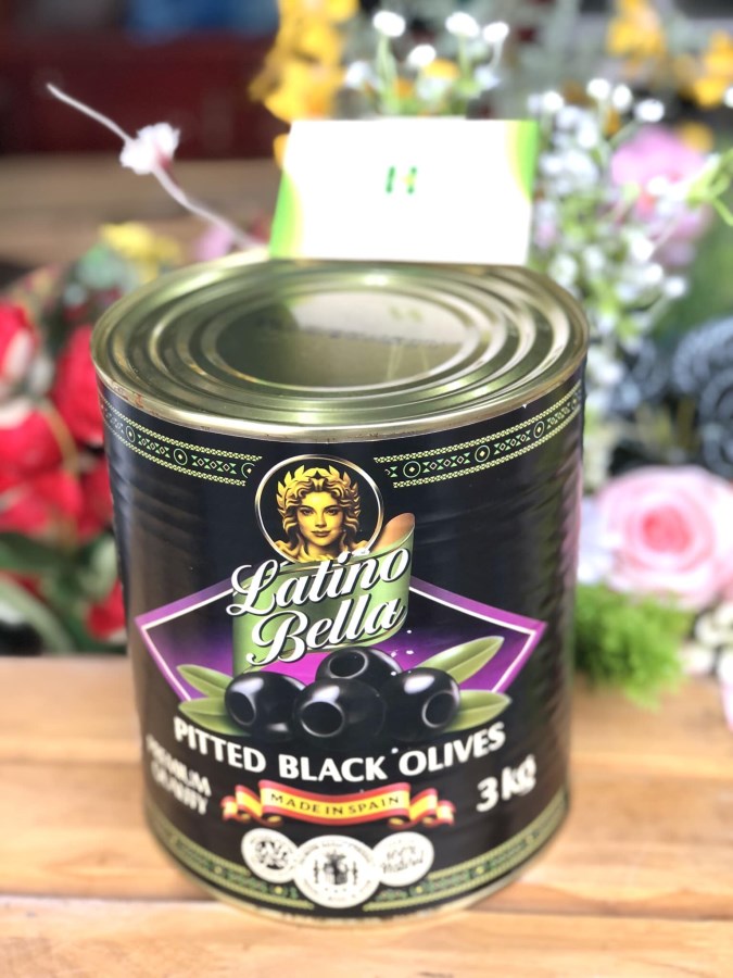 Oliu đen tách hạt Tây Ban Nha hộp 3kg
