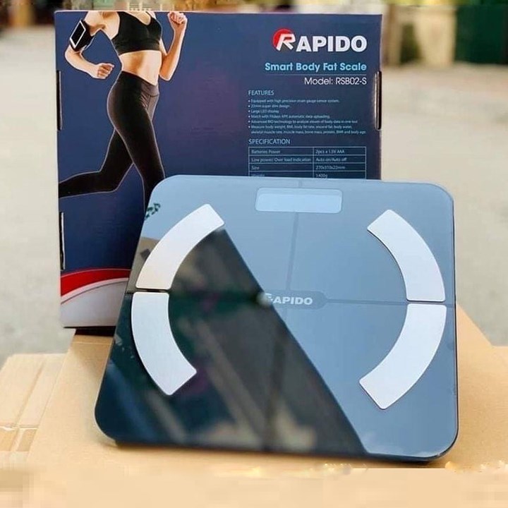 Cân sức khỏe điện tử thông minh có kết nối Bluetooth Rapido