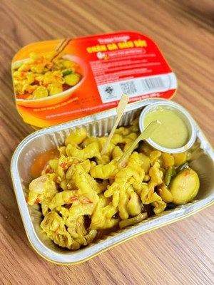 Chân gà rút xương siêu sốtdầm cóc non Traga foods, hộp nhôm 500gr. ISO 22000:2018