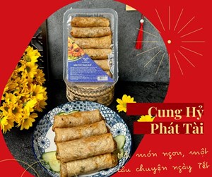 Nem thịt lợn thảo quế trang trại Vinaheo.