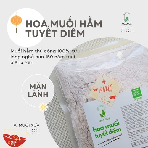 Hoa muối Tuyết diêm loại hảo hạng, gói 900gr.