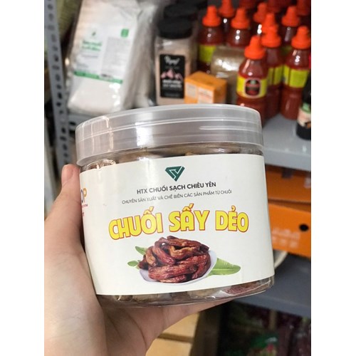 Chuối sấy dẻo HTX Chiêu Yên hộp 300gr, tiêu chuẩn OCOP