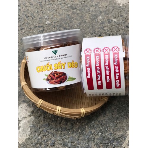 Chuối sấy dẻo HTX Chiêu Yên hộp 300gr, tiêu chuẩn OCOP