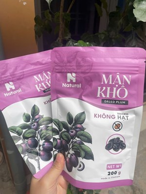 Mận sấy không hạt túi 200gr.