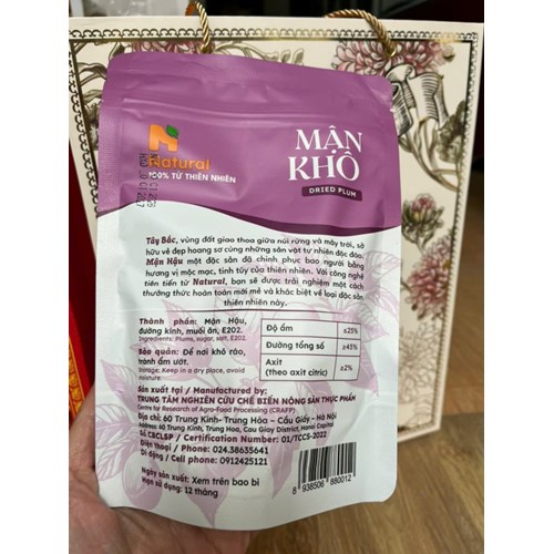 Mận sấy không hạt túi 200gr.
