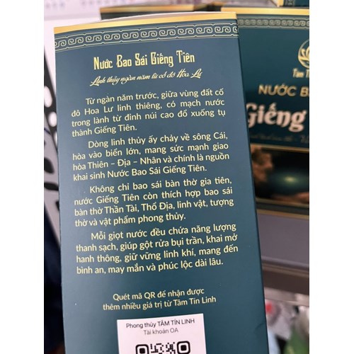 Nước bao sái, lau dọn ban thờ và vật phẩm phong thủy Giếng Tiên.