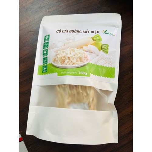 CỦ CẢI ĐƯỜNG SẤY ĐIỆN VINAGRI HÀNG OCOP TÚI 150GR.